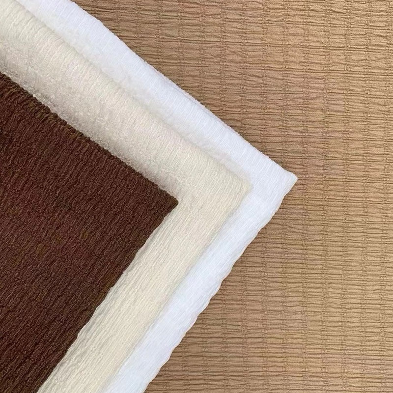 Hot sale style Plain Dyed solids Texture Garment swimwear crinkle gauze fabric knitted fabrics jersey
