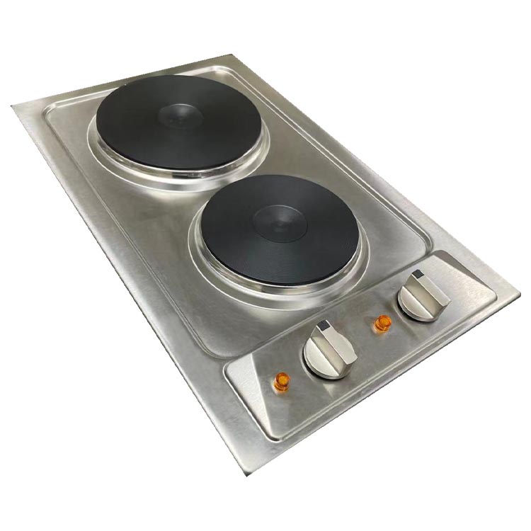 New design 2 burner electric stove hot plate durable built in stainless steel cooker
