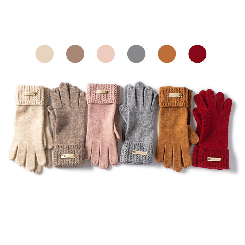 Cashmere Wool Finger Mittens Good Quality Winter Plain Custom Unisex Customized Logo Mittens