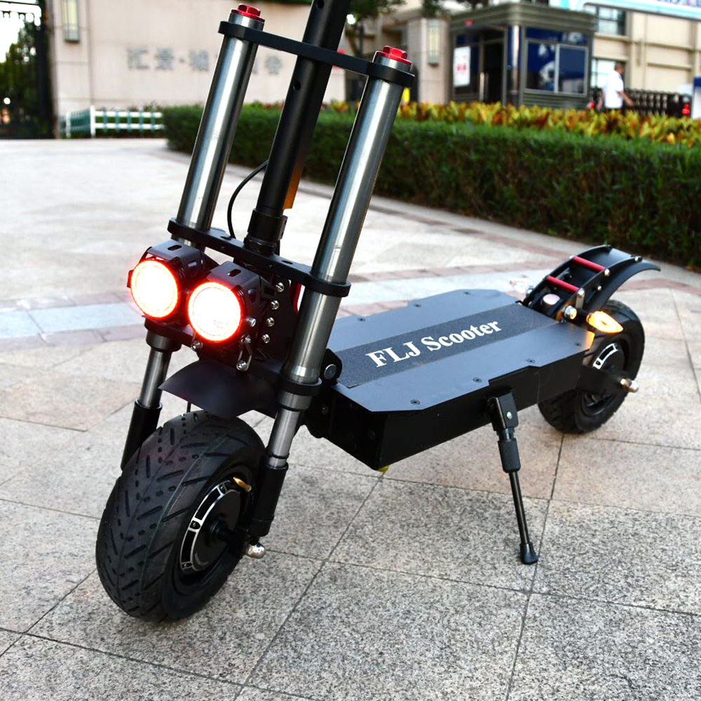 Cool FLJ стиль 60 в 6000 Вт скутер 11 дюймов колеса двойной мотор электрический мотоцикл электрический скутер для взрослых