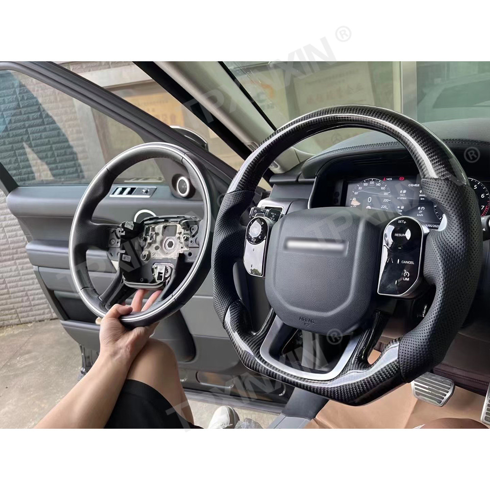 Автомобильное рулевое колесо из углеродного волокна для Range Rover Sport Land Rover рулевое колесо из перфорированной кожи