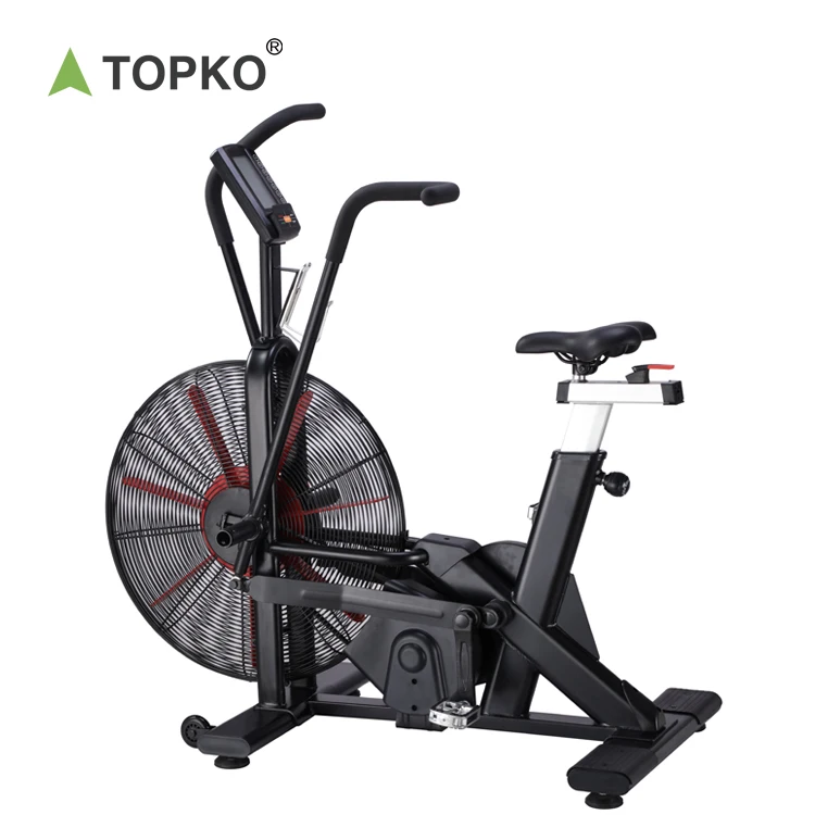 TOPKO Commercial Home Aerobic Exercise Air Spin Bike Gym Equipment Fitness Wind Resistance Spinning Bike With Fan