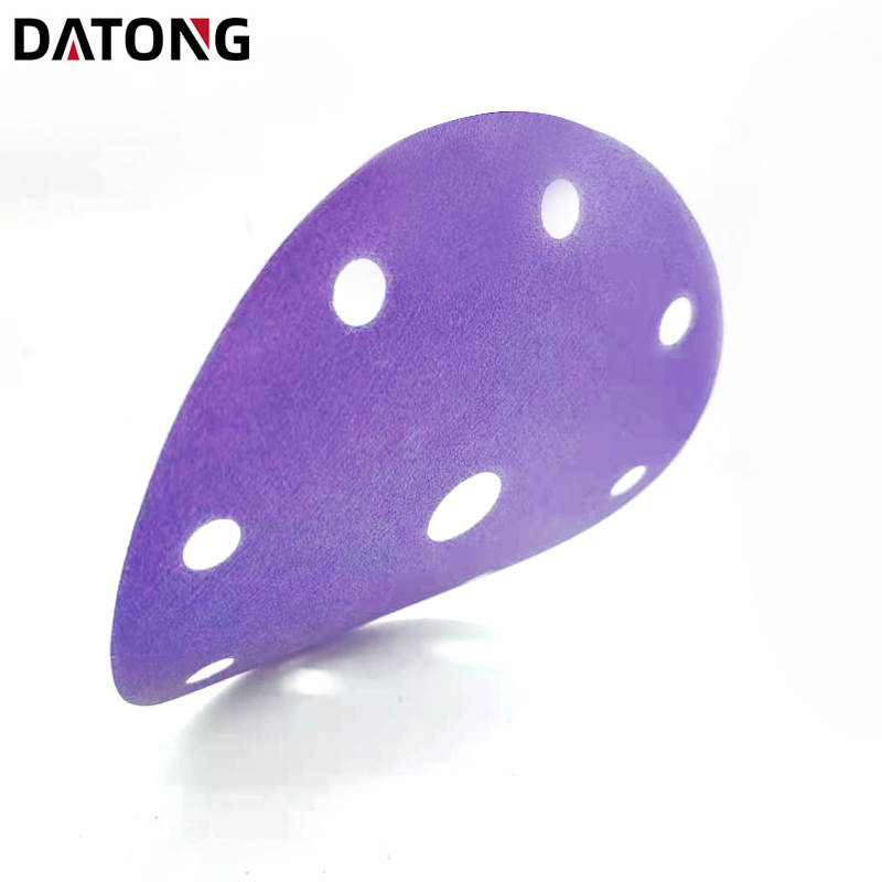 Datong factory High quality abrasives sand paper 5inch 6holes Grit 100 Round Ceramic purple Sanding Disc