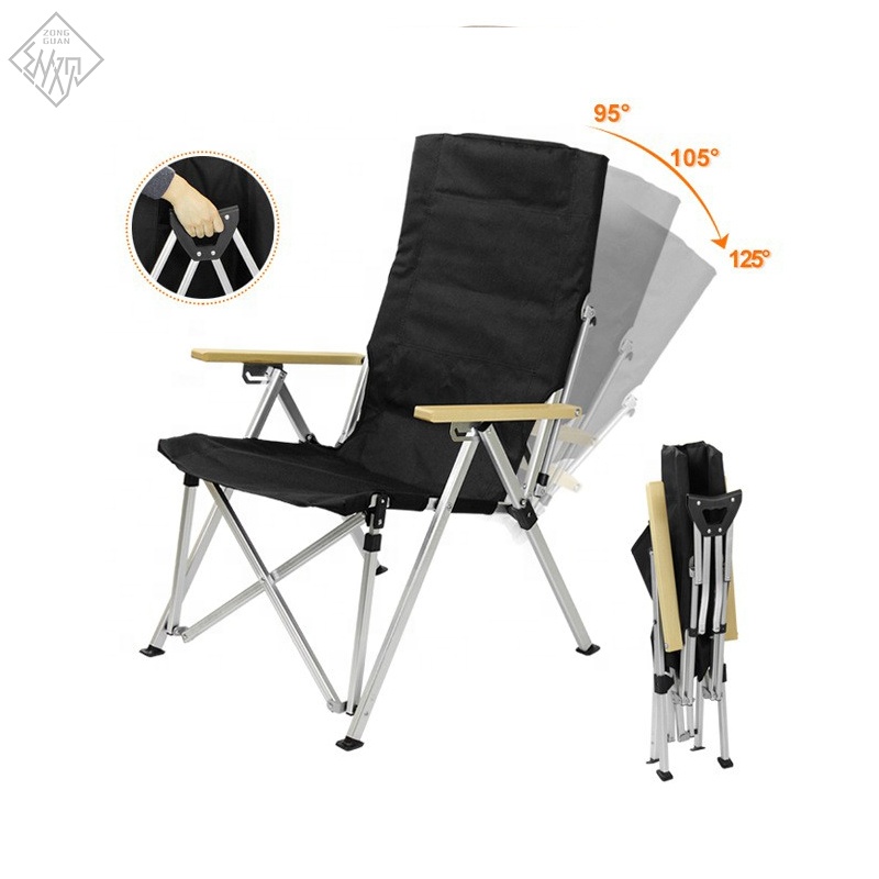 ZG Spot camping folding chairs Office lunch break chairs adjustable aluminum outdoor Dachuan fishing chair