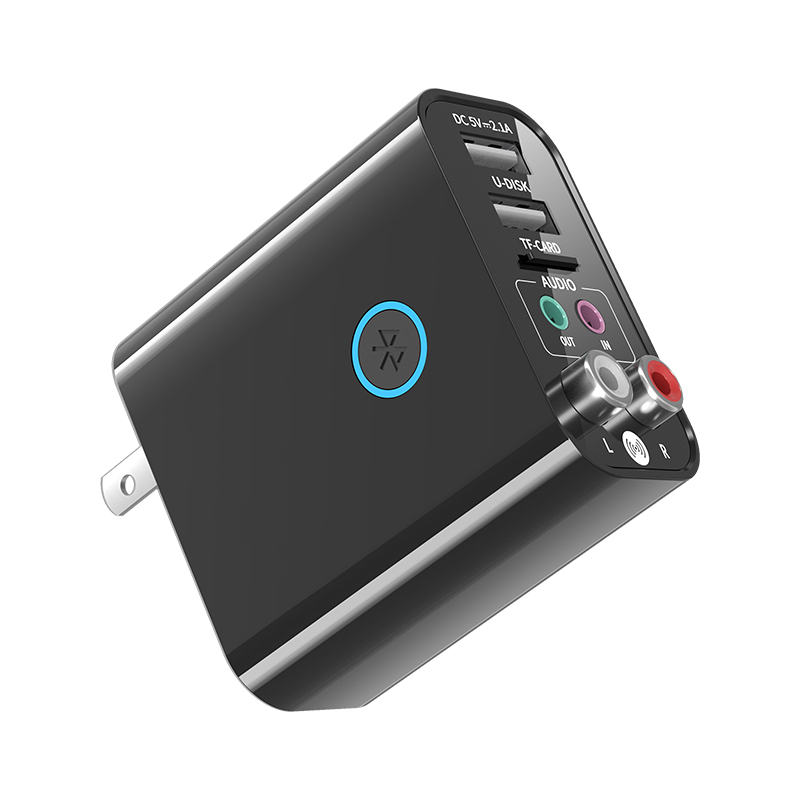 Wireless Audio Adapter BT 5.0 Receiver Transmitter TF/U Disk Play QC2.0 For Car Headphone TV IR APP