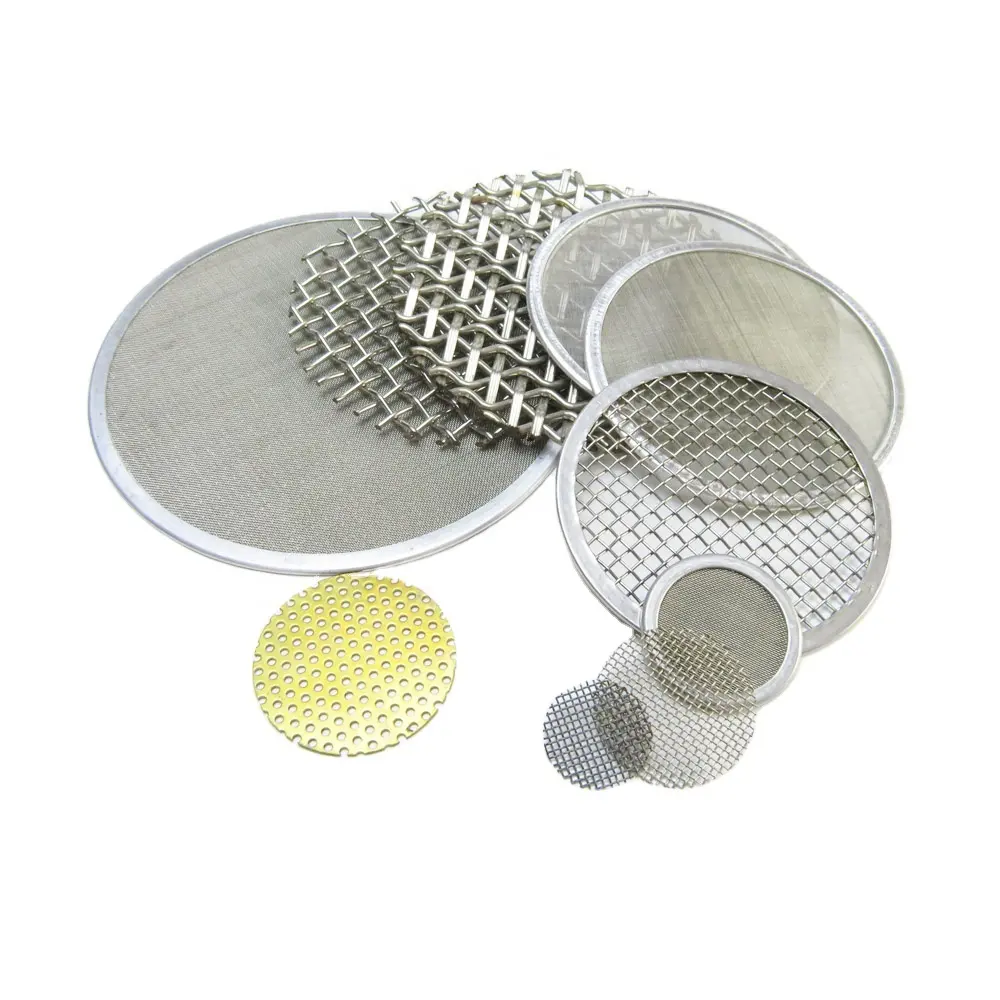 304 Stainless Steel Wire Mesh Cut Circles / Round Screen Filter Disc