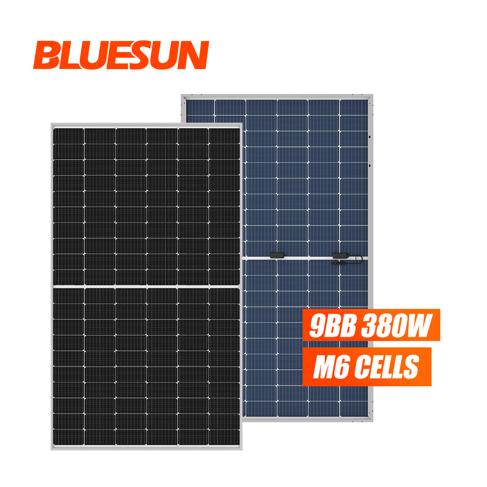 Монокристаллическая двойная стеклянная солнечная панель Bluesun 380 Вт, монокристаллические солнечные панели для лица, 380 Вт, 390 Вт, 400 Вт