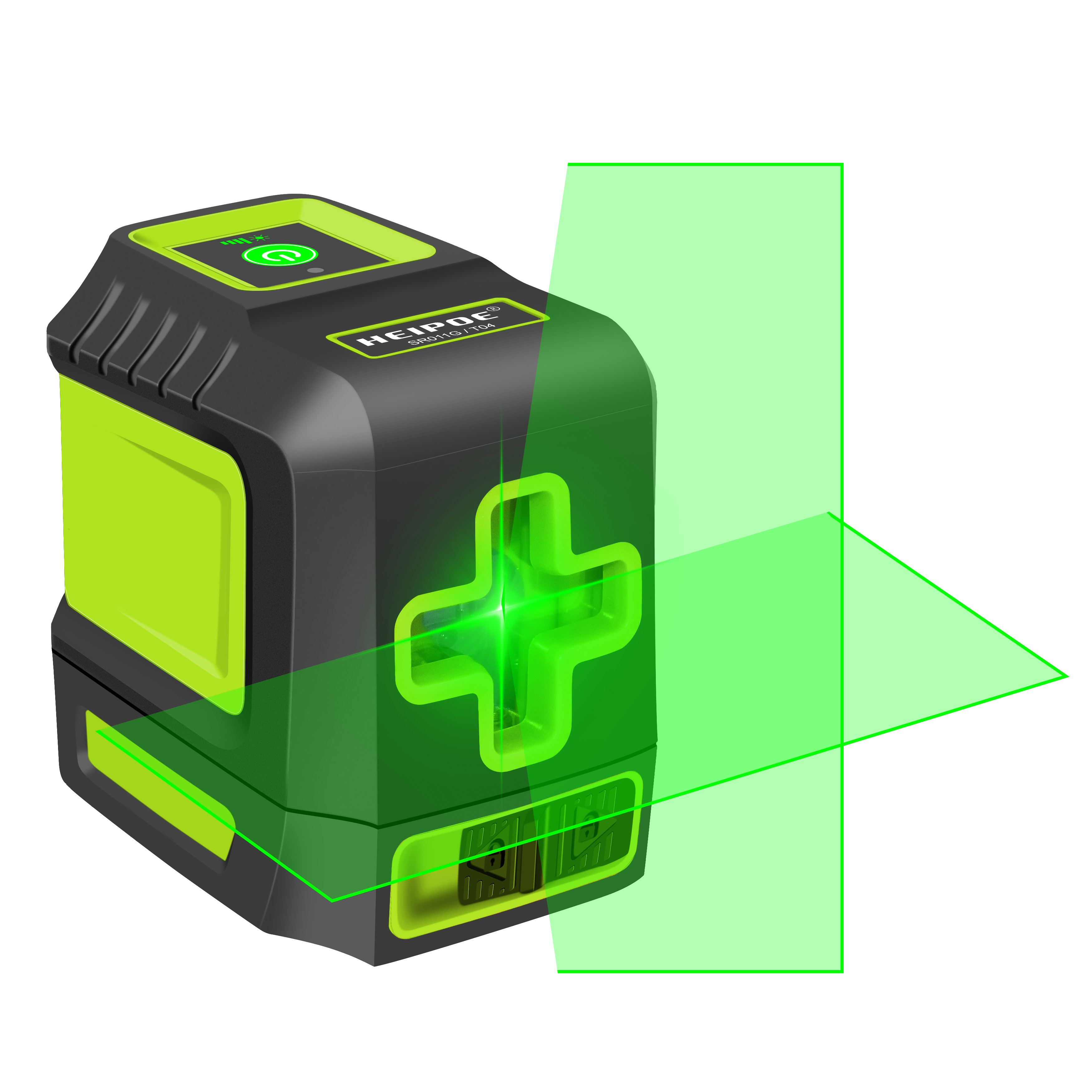 HEIPOE  SR011G Outdoor Self-leveling Lasers Green Beam Cross Line Laser Level 150 Degree, Selectable Laser Lines