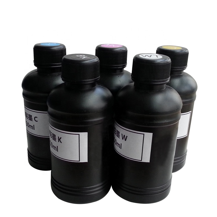 UV-JET высококачественные светодиодные изогнутые мягкие/Твердые УФ-печатные чернила CMYK W 6 цветов для головки Epson