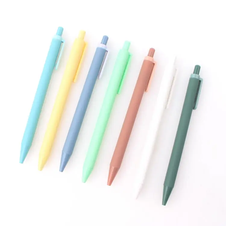 2022 Hot Promotion Custom Stationery Cute Maca Color Plastic Gel Ink Pen With Logo For Office Japan Korea Girls Gift