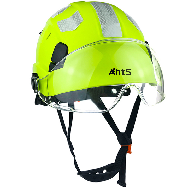 ANT5PPE Safety Helmet With Goggles Visor Industrial Construction ABS CE Rescue Protective Hard Hat For Outdoor Climbing Hiking