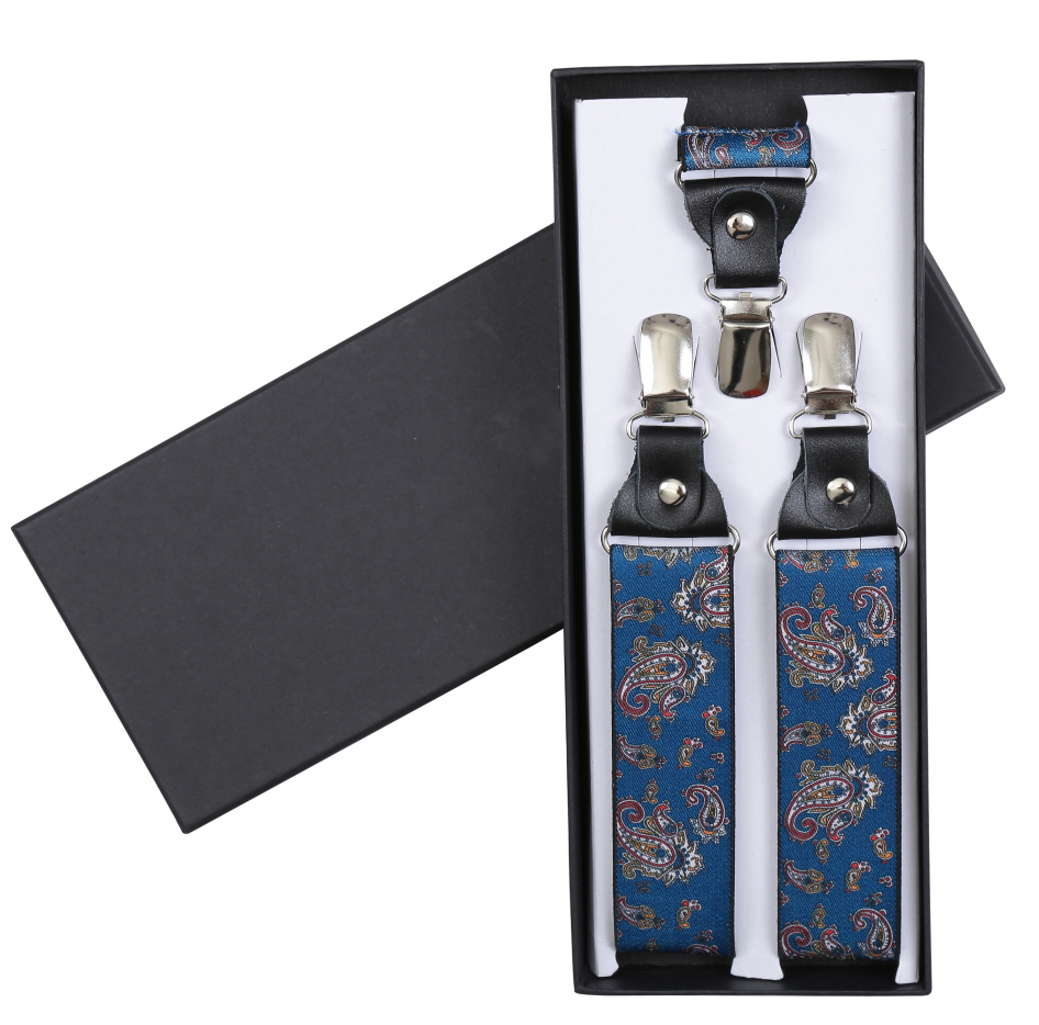 Newest Design Adjustable Elastic Red Dot Suspenders for Men