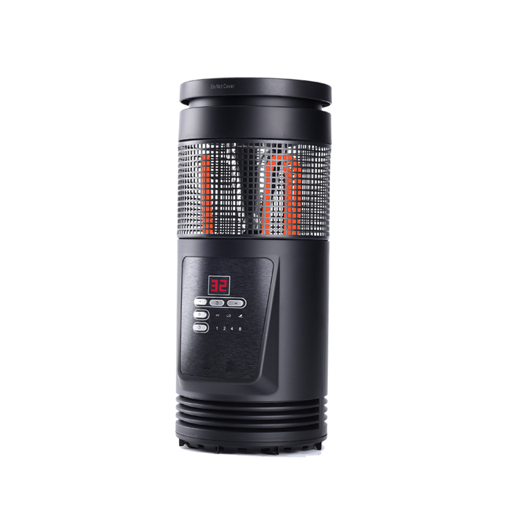 low MOQ 1000w 1500w 360 degree surround infrared heating Portable Space Heater with LED display