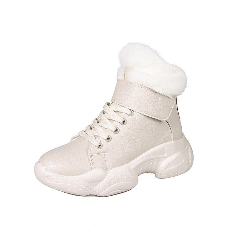 BUSY GIRL KE2630 Women warm outdoor sports shoes thick high top waterproof fashion snow booties stylish winter snow boots