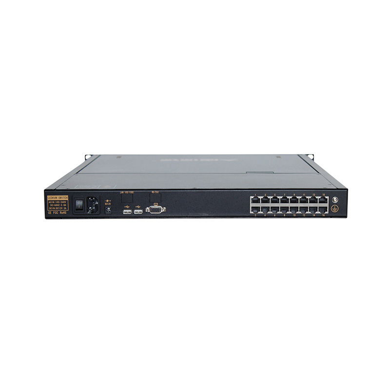 10 порт CAT5 kvm переключатель 19 дюймов lcd 16 портов RJ45 Порт KVM консоль для мониторинга