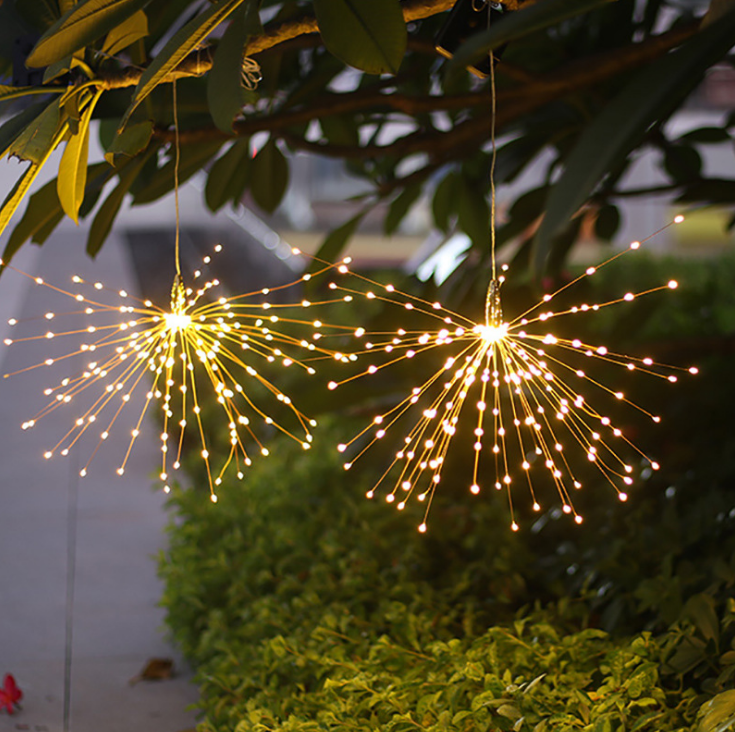 Decorative Fireworks Lights LED Hanging String Light 8 Modes With Remote For Christmas Decoration