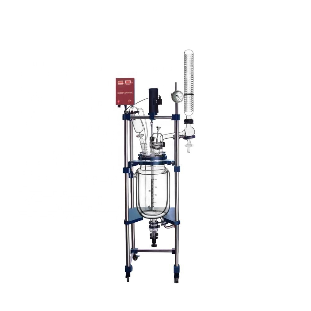 Для CBD перегонки нефтяных West Мелодия двухслойная WTGR-100D 100L покрытый кожухом стеклянный реактор покрытый кожухом
