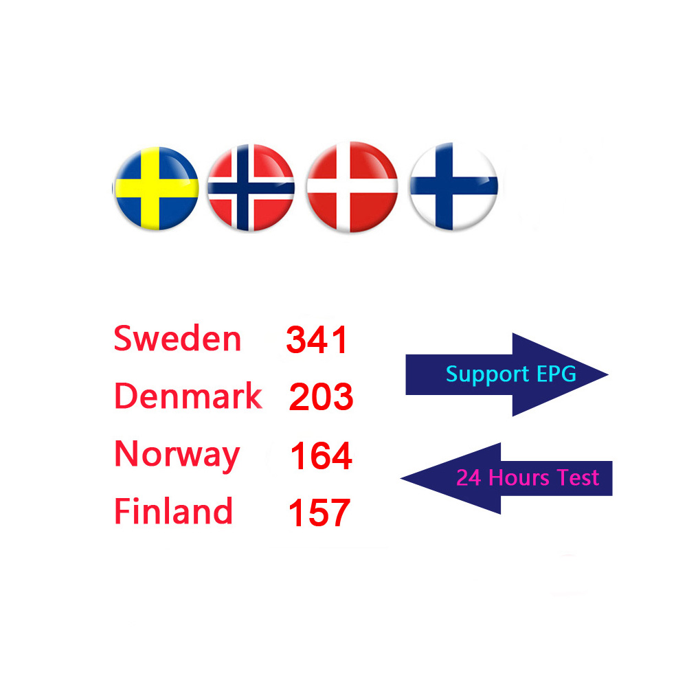Скандинавский Nordic Швеция Норвегия, Финляндию, Данию, Великобритании и США TV Box ТВ IP 605 M3U для приставки Android Smart TV Box