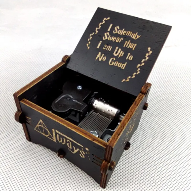 New Arrival Wind Up Small Wooden Music Box Automatic Movement Mechanism Music box