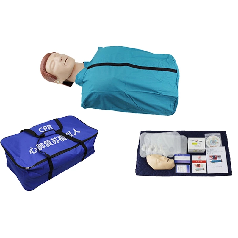 Cardiac resuscitation half body aldult cpr manikin first aid for medical school nurse doctor cpr training