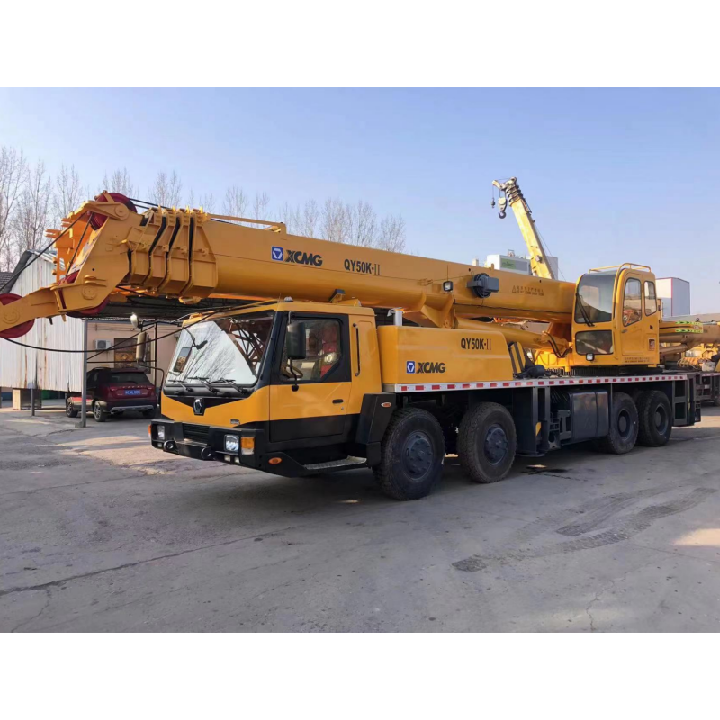 Лидер продаж, Подержанный грузовой кран XCMG 50 тонн QY50KA, гидравлический подъемный автокран в Шанхайском дворе для продажи