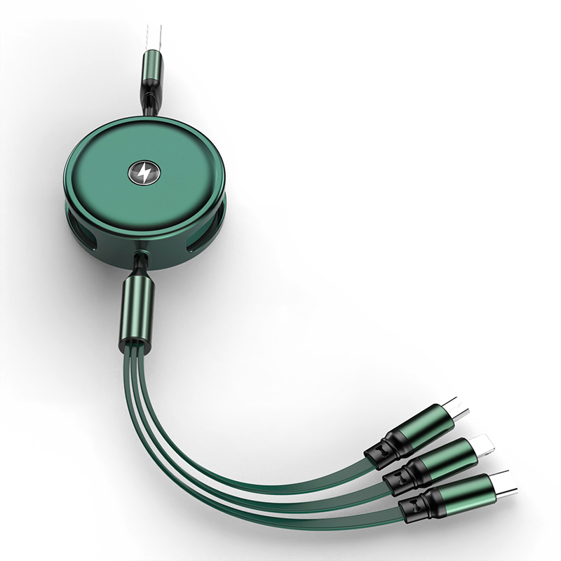Зарядный кабель с несколькими Usb-портами, выдвижной, 3 в 1, а, шнур для быстрой зарядки, адаптер, совместимый с Micro Usb Type-C