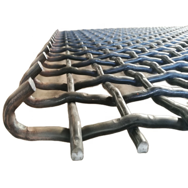 High Tensile 65Mn Hooked Mining Vibrating Screeen Mesh For Coal Mine and Aggregates Screen