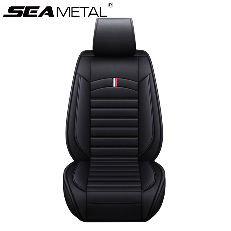 Luxurious PU Leather Car Seat Covers 5 Seats Full Set Universal Universal Fit Car Seat Cover