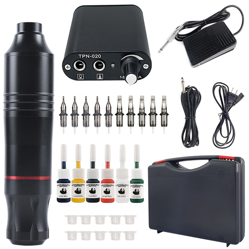 high quality new arrive tattoo cartridge pen machine gun kits wholesale price permanent makeup tattoo gun sets