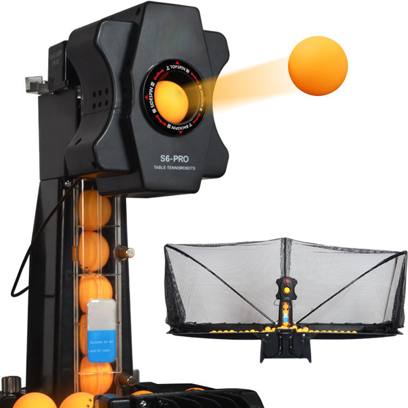 Professional S6-PRO Table Tennis Robots Sender Pitching Serve Machine Trainer Racquet Sports Collecting Net 100 Ping Pong Balls