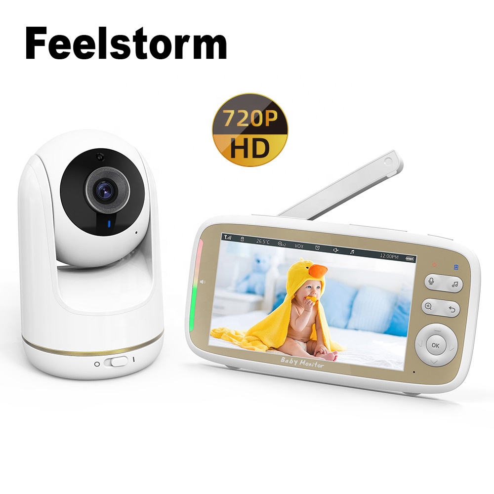 5 дюймов HD 720P видео радионяня Pro Smart электронный Баба продукты наблюдения Full View с PTZ 360 вращение камеры