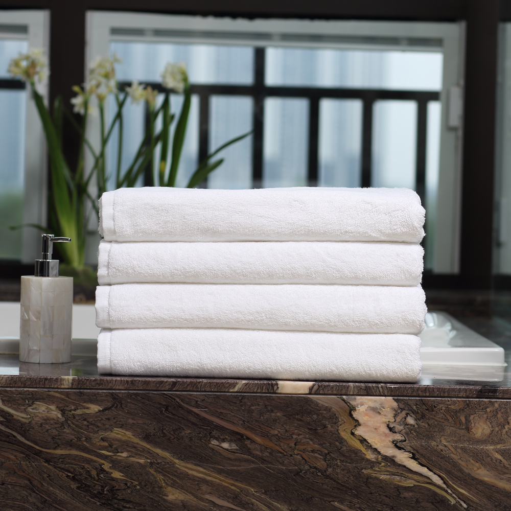 In stock amazon best selling 100% cotton ultra soft white bath towel for women
