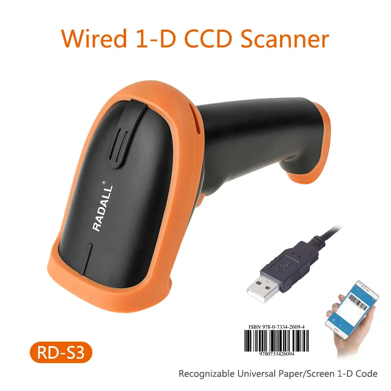 2d Barcode Scanner RADALL Portable Barcode Scanner Wireless 2D QR Bar Code Reader 3d Barcode Scanners For Android IOS Mobile Payment Escaner