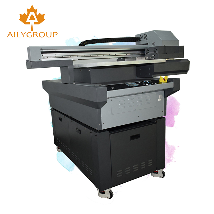 China first 3 head uv flatbed printer with varnish a1 printing machine with cheap price