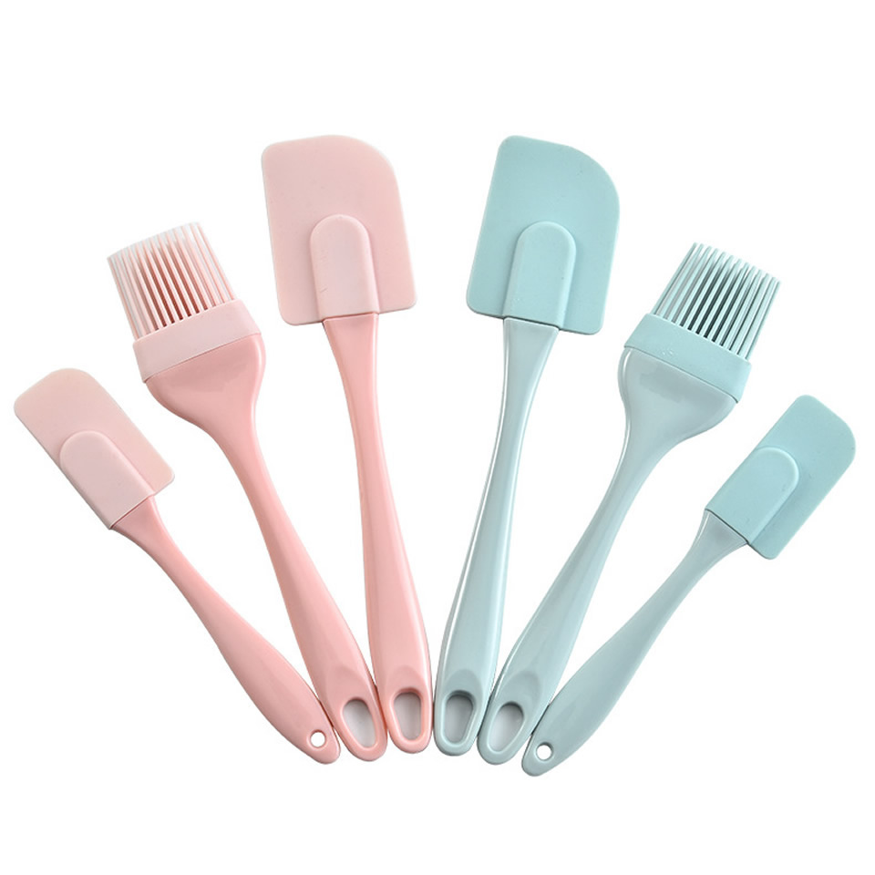 3PCS/Set Non-Stick Silicone Cream Scraper Tools Cake Butter Spatula Mixer Kitchen Baking Tool Silicone Scraper Set