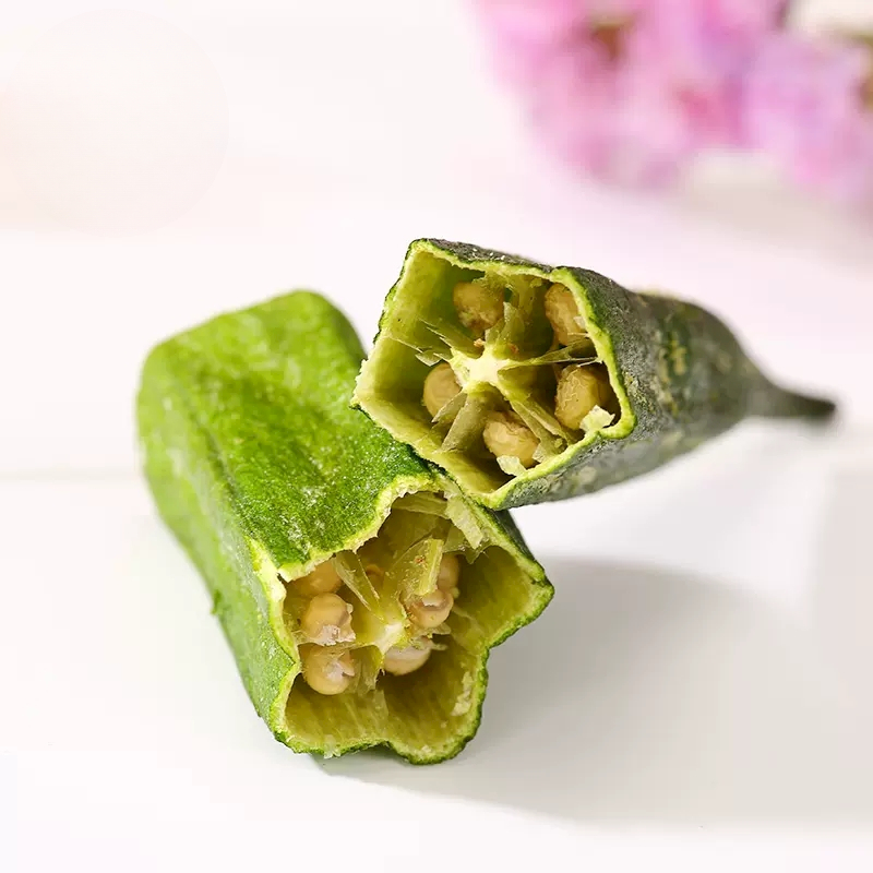 Оптовая продажа, здоровая сушеная овощная закуска VF Okra, сушеная для продажи