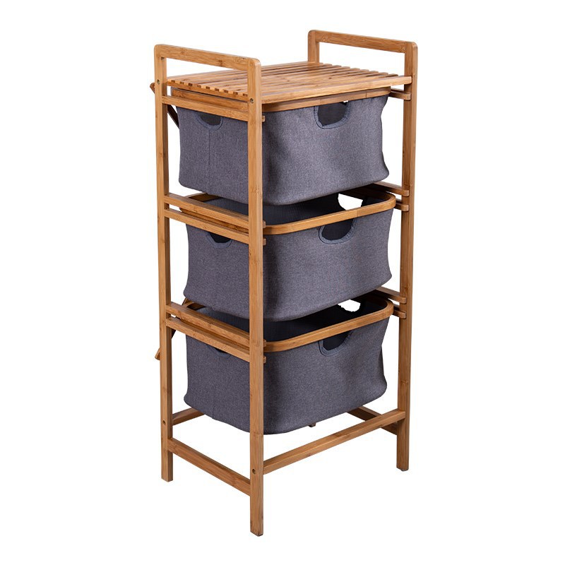 New Arrival 2021 Bamboo Eco Friendly Storage Shelf Baskets for Cloth and Dress