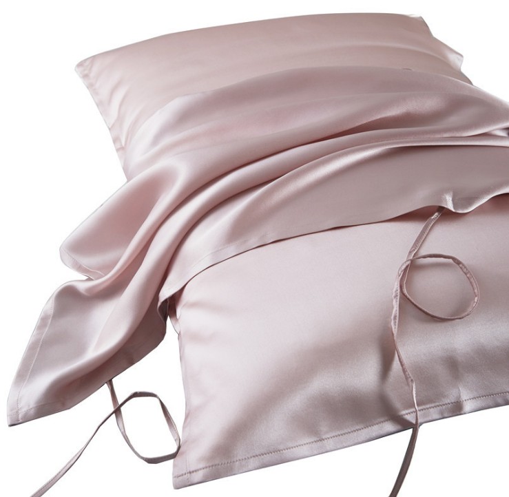 Custom 19mm 22mm 100% silk pillowcase with tape smooth pillow case for skin