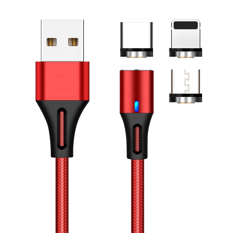 Вращать Магнитный кабель 360 градусов USB Type C зарядный кабель Быстрая зарядка магнит зарядное устройство 540 поворот микро Магнитный кабель
