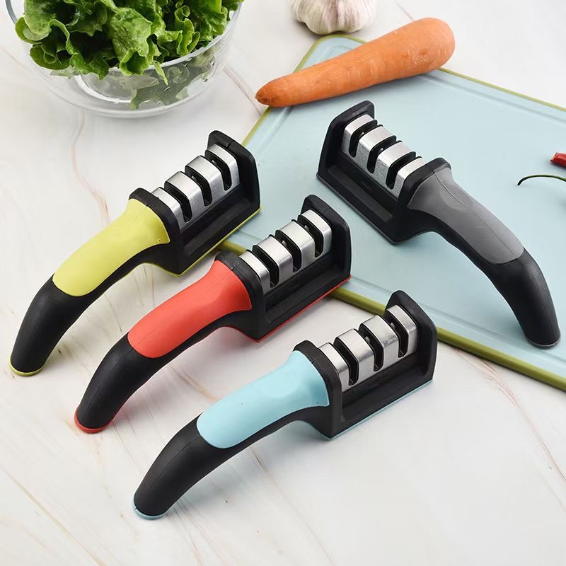 Professional Manual Knife Sharpener 3 Stage Sharpening System for stainless steel Chef knife and scissors sharpener