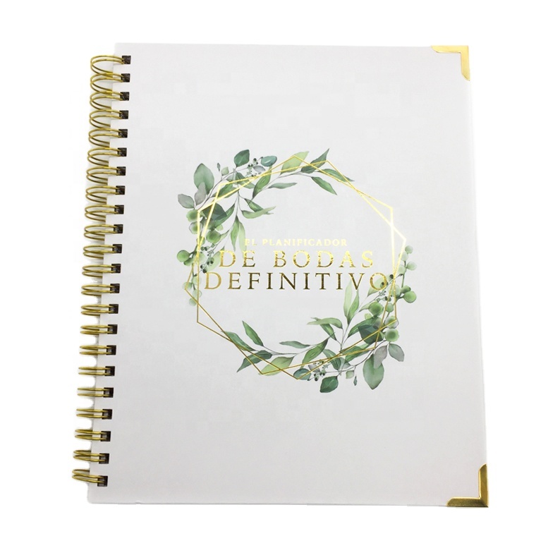 2020 2021 America luxury wedding planner Organizer spiral wire ring wedding journal notebook planner custom OEM ODM