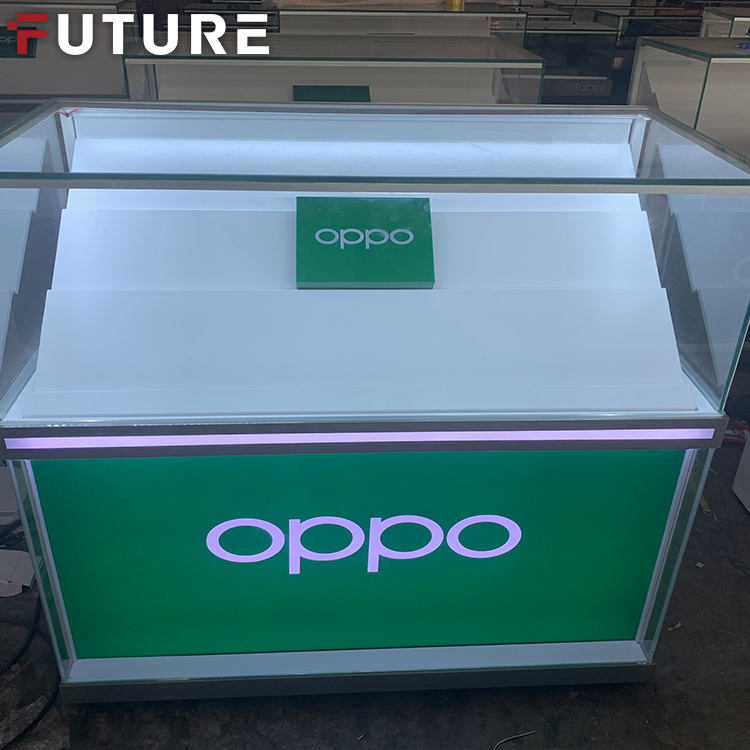 Магазин Мобильных Телефонов OPPO Мобильный счетчик деревянный индивидуальный Дисплей для мобильного телефона стеклянный стол витрина шкаф