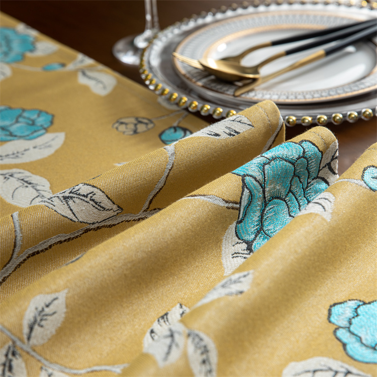 New Custom Nordic Solid Color Light Luxury Coffee Table Runner Table Mat Jacquard Wedding Decor Table Runner