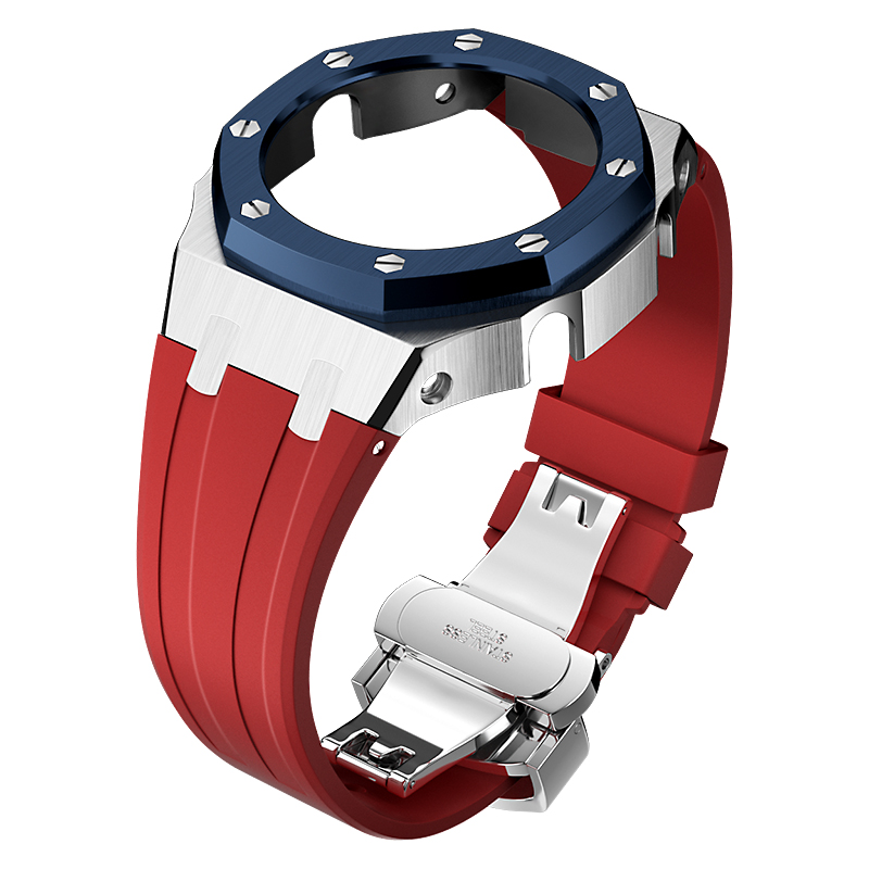Роскошный Черный рыцарь 2021, корпус для часов Giencreatives 316LSteel, ремешки для Casio GA2100 4-го поколения IP, черные модифицированные запасные части
