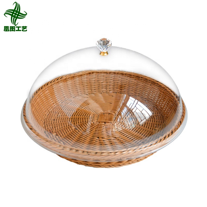 GuangXi BoBai HuangTu пластиковая плетеная корзина из ротанга ручной работы с крышкой