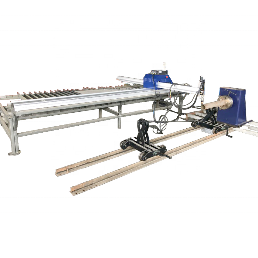 portable pipe and plate cnc plasma double cut machine from China