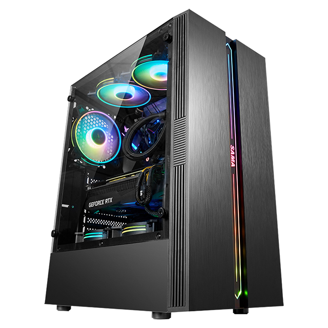 SAMA JIANMO MATX компьютерные чехлы из закаленного стекла игровой пк компьютер usb 3,0 кабель корпус для ПК