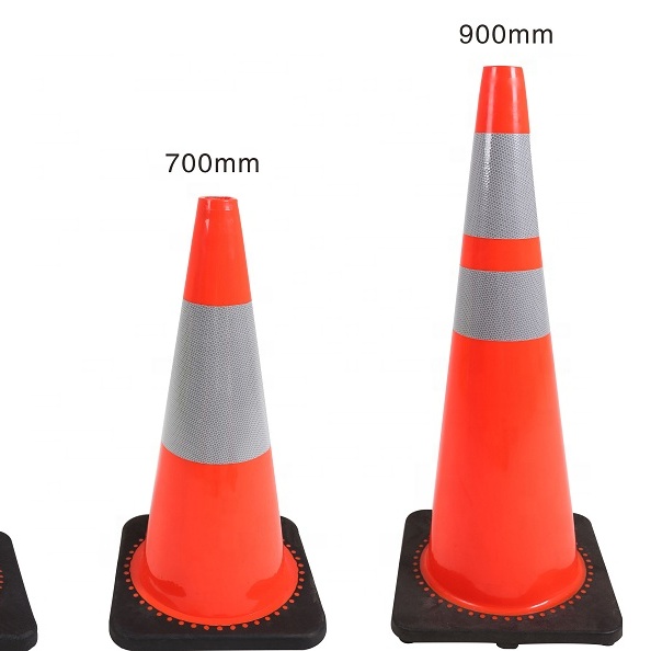 Factory Price 90Cm Heavy Duty (12.1lbs ) Pvc European Standard Road Cone Warning Colored Safety Traffic Cones