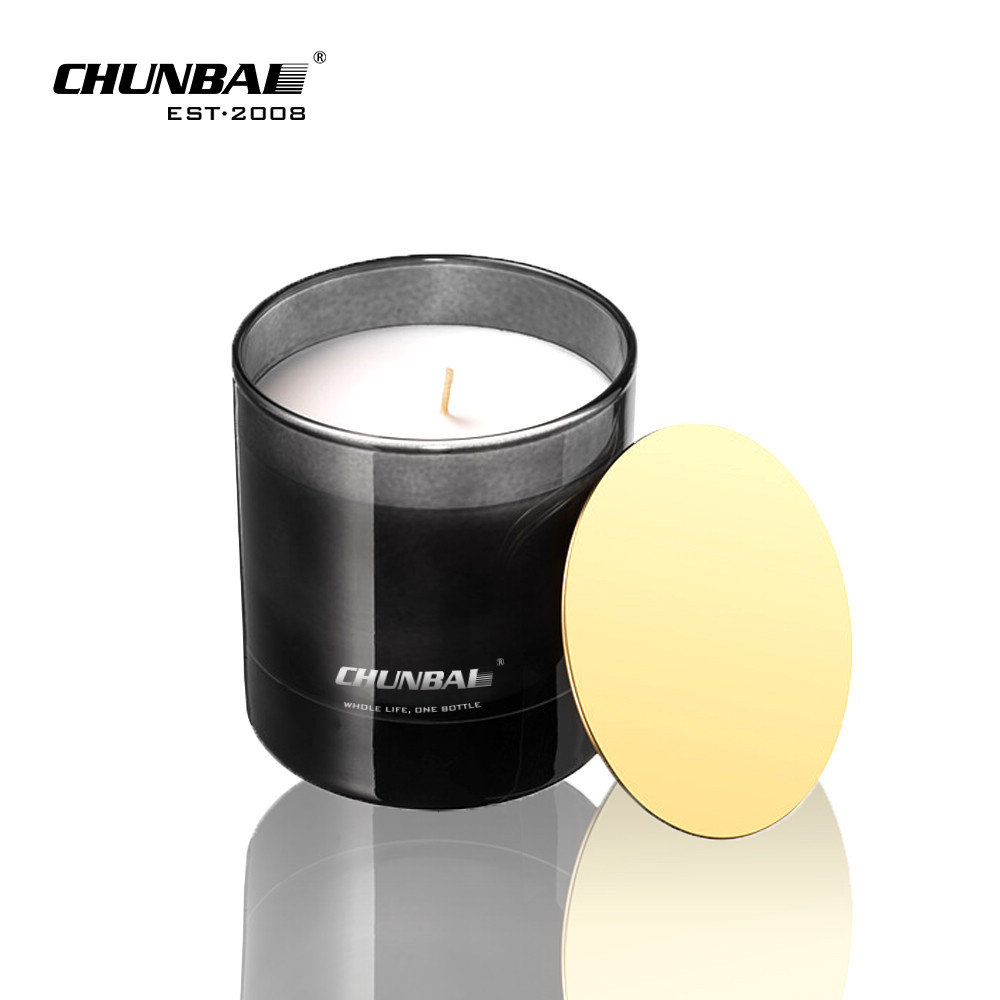 In Stock High Quality Wholesale In Bulk Bamboo Amber Glass Jars Clear Big Glass Candle Jars With Wooden Lid