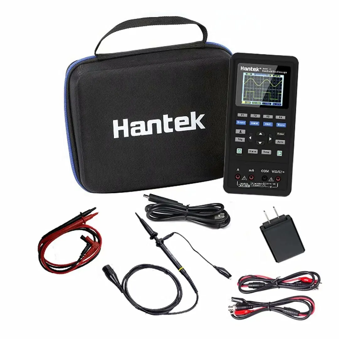 Hantek 2d42 3 In 1 Handheld Oscilloscope Portable Usb Digital Oscilloscope 250msa/s Waveform Generator 2 Channel 40mhz Lcd